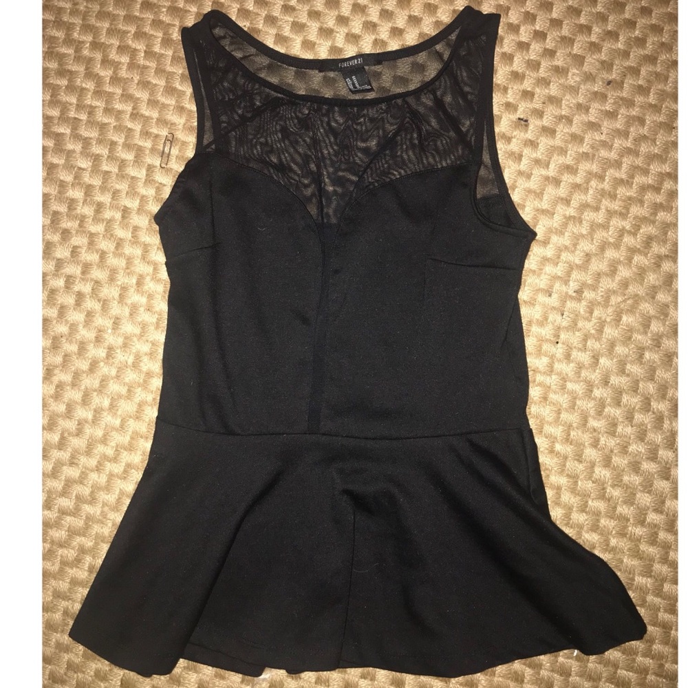 Black Mesh top